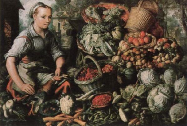 Joachim Beuckelaer Museum national market woman with fruits, Gemuse and Geflugel